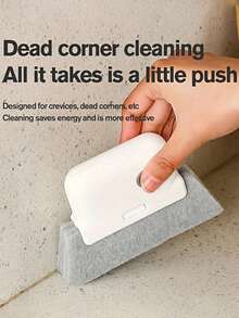 1pc Versatile Door & Window Track Cleaning Brush,Easy Grip Reusable,Groove Cleaner For Kitchens Bathrooms,Living Rooms, Ideal For Small Gaps & Frames,No Electricity Needed, Durable Plastic,Detachable Washable Head - Multicolor - View 5