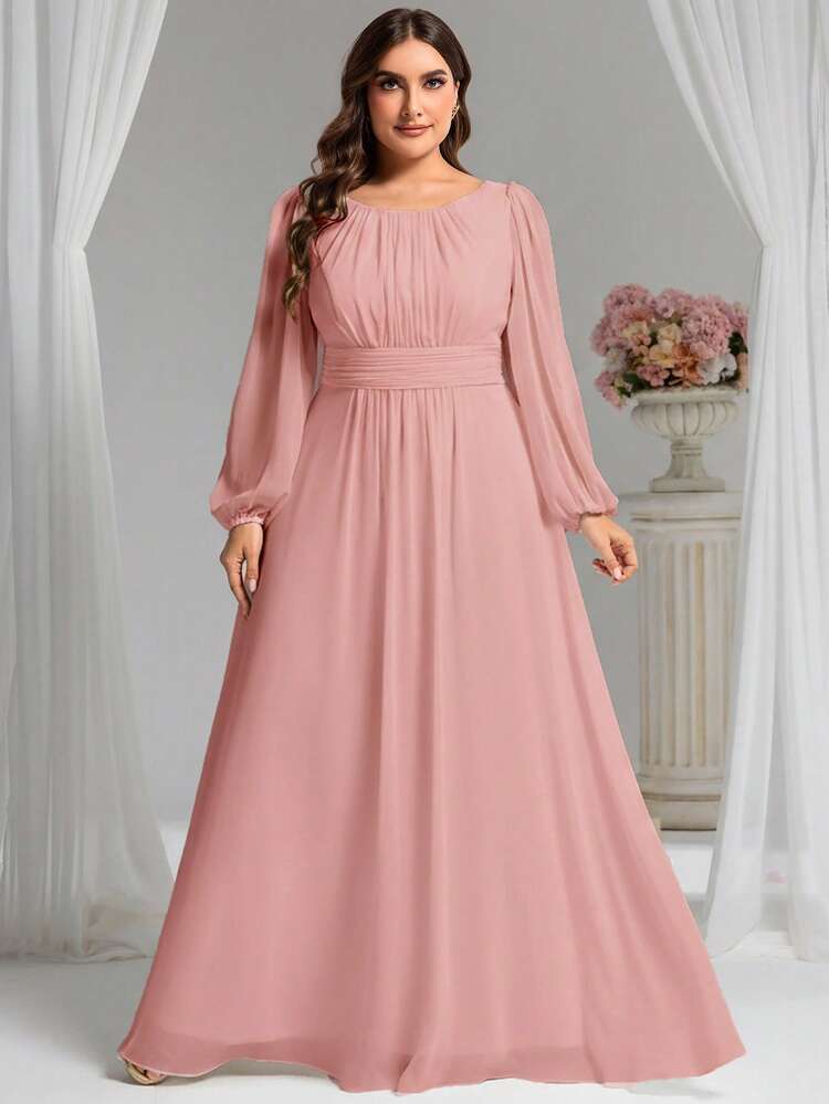 vera wang biscotti bridesmaid dress Pearl Pink Lace Tulle Bridesmaid Dress with Jewel Neckline