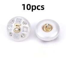 10 Pieces Of Boho Point No.5 Artificial High Gloss Diamond Button Exquisite Metal Button Dress Women's Suit Jacket Hand Sewn Button - Multicolor - View 13