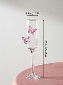 1 pièce Verre à vin avec tige en forme de papillon style Ins, verre à cocktail créatif, cadeau de haute qualité pour les femmes, verrerie de fête romantique