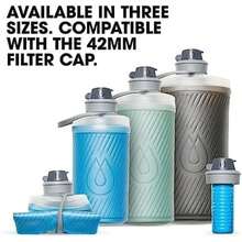Hydrapak Flux - Botella de agua plegable para mochilero (1 litro) - Sin , ultraligera, a prueba de derrames, tapa giratoria - Verde Sutro(50 onzas (1,5 litros) Mammoth Gris) - Multicolor - Ver 6