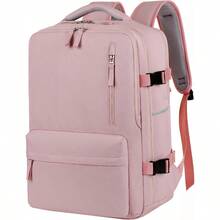 Underseat Carry On Carry Ons Hand Luggage Bag Travel Laptop Backpack Work Bag Lightweight Laptop Bag With USB Charging Port - Pink - View 1