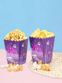 10个/20个/50个紫色音乐女孩爆米花盒韩流主题电影之夜爆米花袋桶容器派对用品生日婚礼节日粉丝见面会装饰 - 紫色A - 查看 5