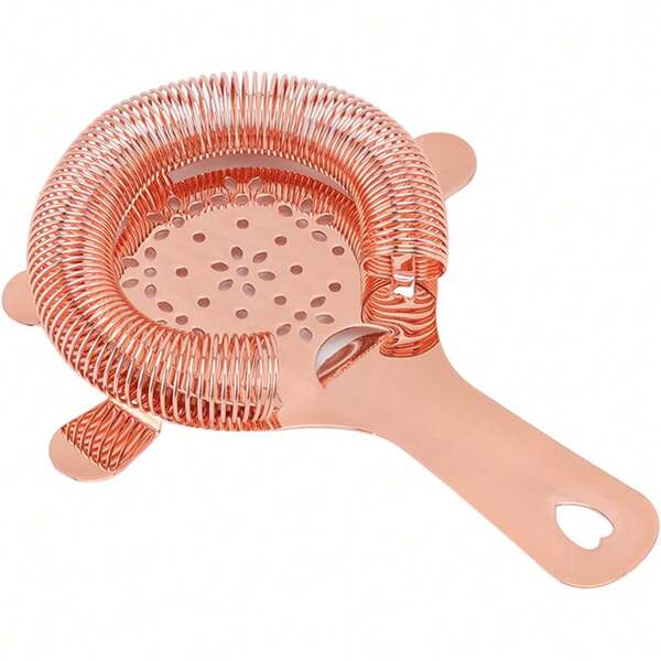 Colador de Cócteles, Colador de Cócteles, Herramienta de Barra, Colador de Barra de Acero Inoxidable, Colador de Bebidas Tipo Wintersweet, Filtro de Hielo para Camareros y (Oro