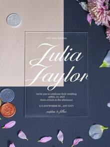 Thiệp mời cưới bằng acrylic tùy chỉnh: Thiệp mời cưới họa tiết hoa, Thiệp mời cưới bằng acrylic, Thiệp mời cưới kiểu Tuscan, Thiệp mời cưới mờ, Thiệp mời cưới acrylic hiệu ứng nổ sao: Thiết kế thanh lịch và tối giản. Quà tặng ngày Valentine, Thiệp mời cưới bằng acrylic: Thiệp mời dự tiệc thanh lịch tùy chỉnh, Thiệp mời cưới bằng acrylic trong suốt, Thiệp mời sinh nhật tùy chỉnh, Thiệp mời tiệc cưới/tiệc ngoài trời tùy chỉnh. - Nhiều màu - Xem 16