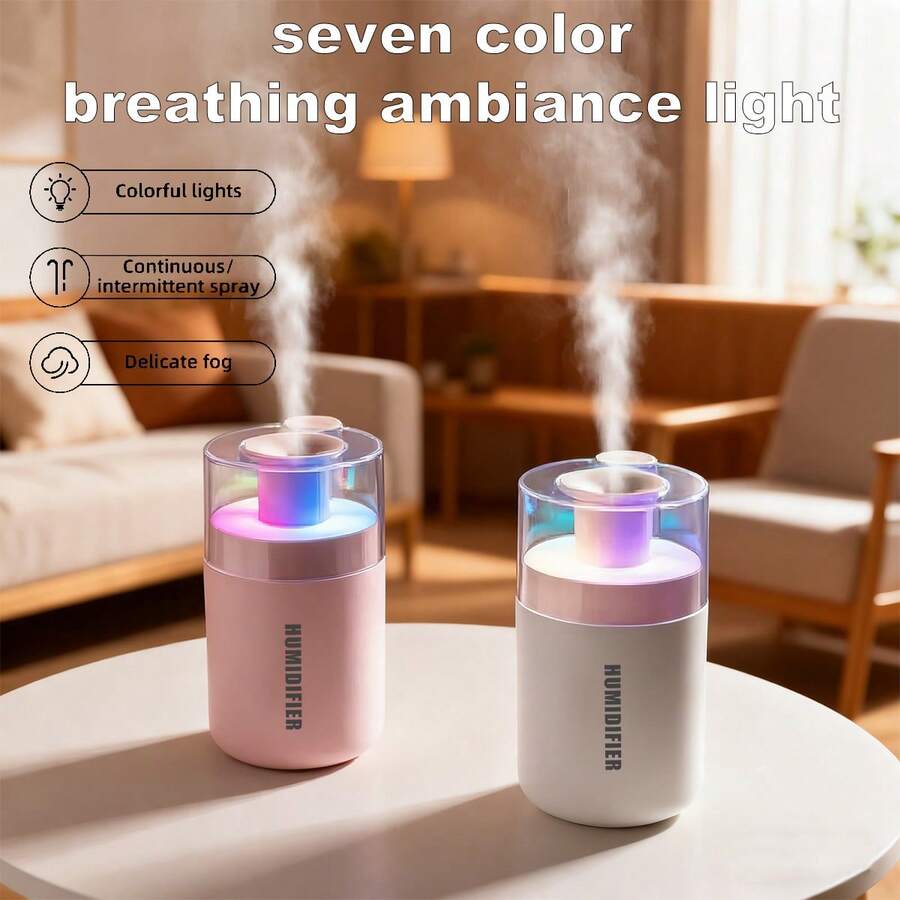 1pc Exquisite Mini Humidifier, Home USB Aroma Diffuser, Room Decor Light And Mood Lamp, Valentine's Day Gift, Suitable For Living Room, Bedroom, Office, Ballroom, And Other Places