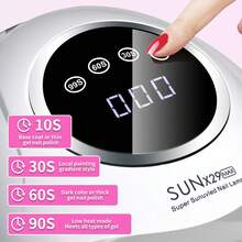 UV LED Nail Lamp, Professional LED Nail Dryer Machine, Suitable For Gel Manicure, Equipped With 90 LED Beads, Touch Screen, 4 Timers And Auto Sensor, Ideal For Home Nail Salon. Fast Drying Technology, Creates Perfect Nails. Valentine's Day Gift, Christmas Gift. - EU C Type Plug(220-240V) - View 5