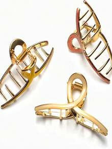 3个时尚百搭的油滴形发夹，适合日常佩戴 - 彩色 - 查看 1