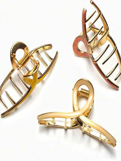 3个时尚百搭的油滴形发夹，适合日常佩戴