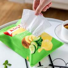 1 hộp đựng khăn giấy hình khoai tây chiên sáng tạo, tiết kiệm không gian, hộp đựng khăn giấy vuông, hộp đựng khăn giấy tự động để trên ghế sofa, thích hợp cho phòng khách, phòng ăn, phòng ngủ, ô tô - Nhiều màu - Xem 3