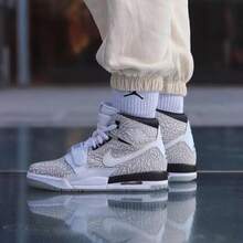 Nike Jordan Legacy 312 Kids' Casual Versatile High-Top Cushioning Rebound Retro Children's Basketball Shoes AT4040-100 - Gray/White/Black - View 6