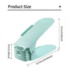 10pcs Adjustable 2-Tier Shoe Rack, Saves 50% Space - Multicolor - View 4