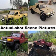 Toyota 1/12 Scale RC Remote Control Car, LC79 4X4 All-Terrain Off-Road Pickup Truck With LED Simulation Lights, 2 Batteries Included - Multicolor - View 7
