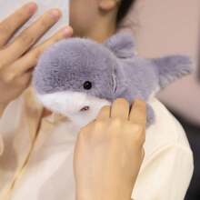 1pc Cute Cartoon Ocean Series Plush Doll, Walrus, Dolphin, Seal, Shark, Whale Stuffed Animal Doll, Mini Desktop Companion, Learning Doll, Stress Relief, Children's Birthday Gift - Multicolor - View 8