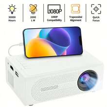 1pc M200S Portable Mini Projector, Easy To Connect With Smartphones, Suitable For Home, Party Or Office Use. It Is Compatible With USB/SD/AV/HD And Equipped With A Type-C Port. No Built-In System; Supports Wired Phone Mirroring. Requires A 5V 2A Charger And Matching Cable. Recommended To Connect According To The Steps Shown In The Image. 320*240p Resolution. - Multicolor - View 11