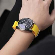 TACTICAL FROG - Correa de reloj de nailon de 18 mm, 19 mm, 20 mm, 22 mm, 24 mm, correas de reloj militares impermeables de repuesto para hombres y mujeres, con hebilla de acero inoxidable - Negro Amarillo - Ver 3