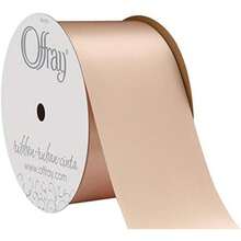 BERWICK Offray Craft Cinta de satén de Doble Cara, 7/20.3 cm de Ancho por 20-Yard Carrete, Blanco Antiguo, Blanco Antiguo, 1-1/2 Inch x 50 Yard, 1(Chardonnay 10 yd) - Multicolor - Ver 2