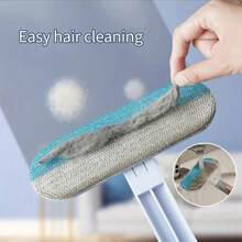 Reusable Pet Hair Remover Brush – Versatile Lint Cleaner For Dog And Cat Hair, With Extra-Long Handle, Washable Grooming Tool Suitable For Furniture, Clothes, Bedding, Sofa, Carpets & Window Screens - White - View 5