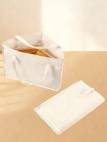 新款三角布艺衣架收纳袋，带提手，适用于橱柜和洗衣房的衣物架整理架，衣架，衣物收纳整理，衣物收纳盒，衣柜衣物整理架，可折叠衣柜，衣橱整理，悬挂式收纳袋，家居整理用品，小户型生活空间 - 彩色 - 查看 7