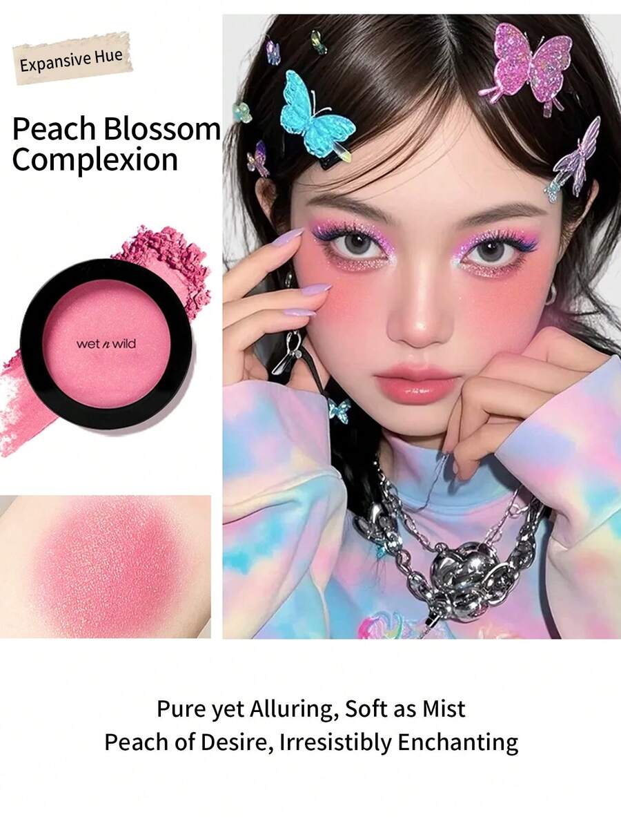 Rubor Color Icon de Wet N Wild - Revive Glow Mate con brillo suave, multicolor para profesionales y estudiantes, amigable para llevar, 6g - Cara como una flor de durazno - Ver 1