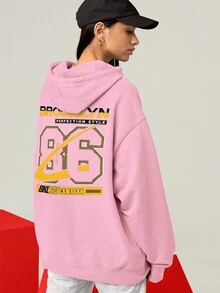 Moletom Streetwaer Over The Top Brooklynny 86 Oversized Dtff Ref3432 - 粉色 - 查看 3