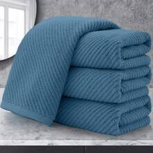 Juego de 4 toallas de mano para baño - Grandes 18x28 |  % algodón |   Gruesas |   Secado rápido |   Suaves, toallas de mano para baño, artículos esenciales para dormitorio universitario, beige - Morado - Ver 9