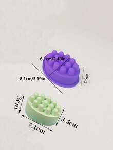 1Pc Oval Shaped Silicone Mold - 2 Compartment Massage Soap Mold For Hand Soap Crafts - Easy Release, Flexible And Durable Soap Mold For Creating Creative Soaps,Wedding Gift