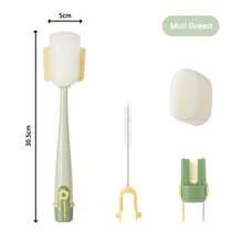 5-In-1 Bottle Cleaning Brush (Multifunctional) – For Cup Lid Cleaning & Home Kitchen Tasks - màu xanh lá - Xem 1