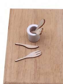 1:12 比例微型木制铲子配件，适用于娃娃屋、微型食物玩具、BJD 摄影道具、微型家居装饰、减压玩具、派对礼品、收藏微型模型 - 彩色 - 查看 7