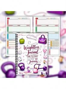 A5 Weight Loss Diary - Spiral Bound Fitness Planner, Includes Exercise Log, Diet Tracking, And Progress Charts - Minimalist & Stylish Fitness Journal, Suitable For Men & Women, Gym/Home/Travel Use - Undated Calendar - Multicolor - View 8