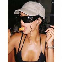 1pc Y2K Style Frameless Retro Fashion Fashion Glasses, Everyday Wear Summer Beach Vacation,Outdoor,Travel - 黑色 - 查看 6