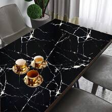 YITAPE 0.05mm Thick Self-Adhesive PVC Sticker, Suitable For Furniture Renovation, Oil-Resistant, Scratch-Resistant, Heat-Resistant. Can Be Used To Cover Wall Defects And Cracks, Also Can Be Used To Remodel Kitchen Countertops, Sinks And Tables. - Black - View 4