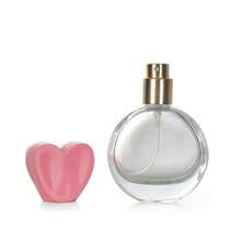 1pc 25ml Luxury Perfume Spray Bottle, Heart-Shaped Cap Perfume Bottle, Sample Refill Bottle, Portable Decanting Bottle, Refillable - Clear - View 8
