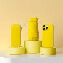 Black Windproof And Waterproof Folding Umbrella, Suitable For Business People's Travel, Sturdy Windproof Travel Umbrella, Aluminum Umbrella Pole, Black, Lightweight, Strong Ultraviolet, Foldable, Compact, Portable, Rainproof, Sunscreen.