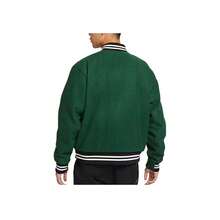 Nike Logo Print Striped Single-Breasted Baseball Jacket Green Outerwear Men - 彩色 - 查看 5