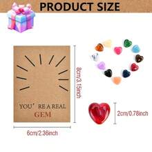 24 chiếc thiệp chúc mừng Ngày Valentine hình trái tim bằng pha lê, không cần nguồn điện, không có lông vũ, quà tặng cho lớp học và các bữa tiệc trường học, thiệp cảm ơn tình bạn [Quà tặng tiệc Ngày Valentine, không có lông vũ] - Nhiều màu - Xem 5