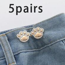 2/4/5 Pairs Cat Claw Cincher Buckle, Seamless Adjustable Waist Cincher, No Sewing No Drilling Required