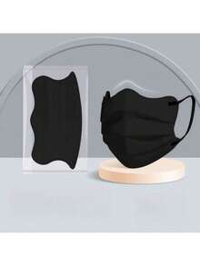 50个装成人款莫兰迪彩色口罩，女士防护一次性口罩，三层防尘口罩，蝴蝶形设计口罩