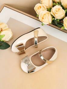 1 Pair Fashion New Baby Flat Shoes, Spring/Summer Children Flat Shoes, Girls Bow Tie Shoes, Toddler Shoes