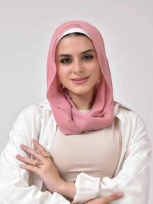 1 pieza Hijab de unicolor clásico instantáneo para mujer, pañuelo para el cuello cosido previamente, estilo turbante ajustable, versátil y práctico, tela de gasa elástica, cómodo y transpirable, adecuado para uso diario, deportes, yoga - Multicolor - Ver 6
