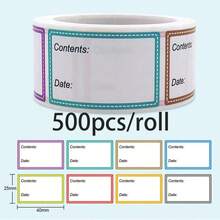 200张可移除冰箱标签，食品储存标签，自粘冷冻标签，易清洁厨房果酱标签，8色食品标签卷 - 多色 - 查看 13