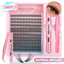 240片扇形假睫毛套装，包含专用胶水和定型凝胶，打造自然浓密的日常妆容。此款睫毛套装包含三种款式：10D、20D 和 30D，长度从 10 毫米到 16 毫米不等。适合派对、婚礼、旅行和日常佩戴。 - 白色 - 查看 14