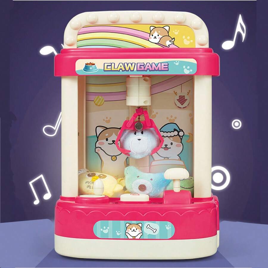 Fun Electric Musical Lighting Claw Game Mini Catch Toys Clip Wrist Machine - Red - View 1