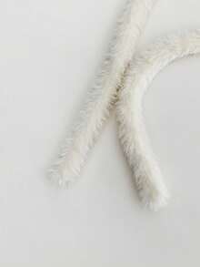 1 件装黑色毛绒猫耳针织帽，带小纽扣，秋冬保暖毛绒护耳帽，女士适用 - 彩色 - 查看 8