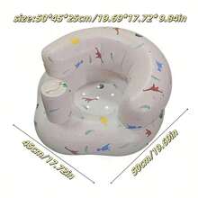 Multifunctional Inflatable Baby Learning Chair And Baby Bath Stool, Baby Inflatable Seat For Babies 3 Months And Up Summer Inflatable Baby Seat For Sitting Up, Blow Up Baby Floor Seat , Baby Shower Chair Floor Seater, Infant Back Support Sofa