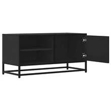 Meuble TV vidaXL, noir, 80 x 34,5 x 40 cm, bois et métal - Camel - Voir 7