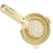 Zerodis Colador de Cóctel, Herramienta de Barra de Acero Inoxidable para Camareros, Filtrado, Fácil Manejo, Uso Doméstico y Bar, Restaurante (Dorado) - dorado - Ver 4