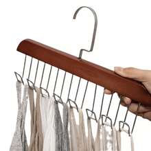 1/2/3pcs Space-Saving Wooden Clothes Hanger With 8 Hooks - Heavy Duty, 360° Rotation, Suitable For Bras, Camisoles, Scarves Etc. - Closet Organizer - Multicolor - View 7
