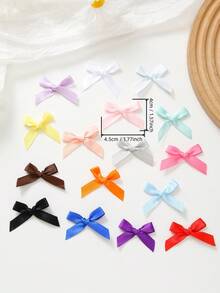 50个丝带蝴蝶结DIY内衣袜子装饰配件，手工蝴蝶结生日礼物，圣诞树装饰，礼盒包装用品，半成品派对蝴蝶结 - 彩色 - 查看 3