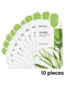 Mediheal 10片装茶树精华面膜，控油舒缓，蕴含茶树油和金缕梅提取物，适合油性及易长痘肌肤。 - Tea Tree Essential Mask 10 EA - 查看 6